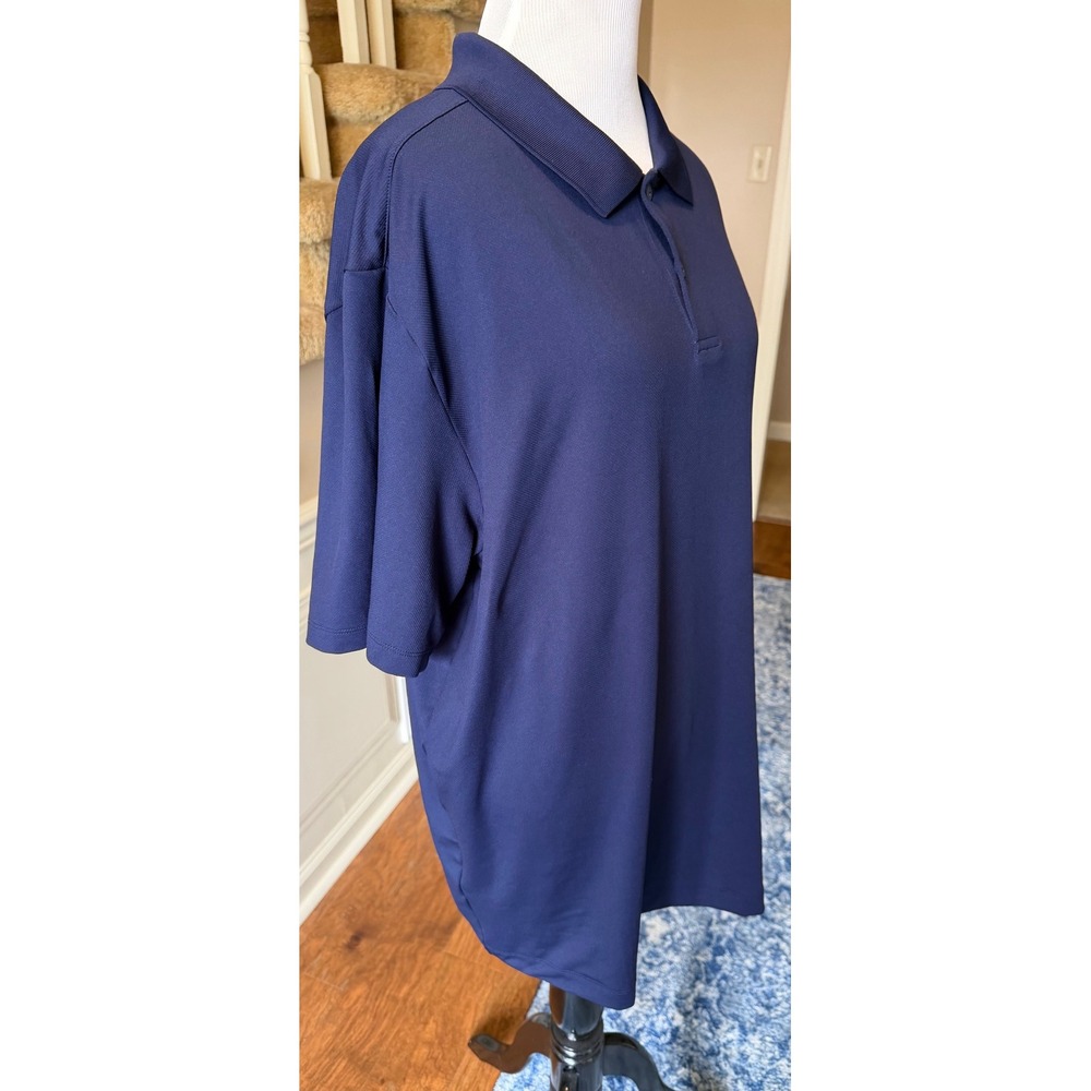 Under Armour Mens Performance Polo Shirt Navy Blue Short Sleeve Golf XL Loose - Picture 2 of 6